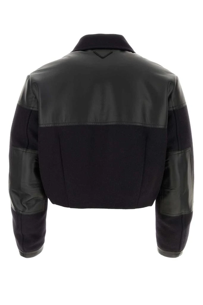 商品Prada|Prada Contrasting Buttoned Bomber Jacket,价格¥24052,第2张图片详细描述