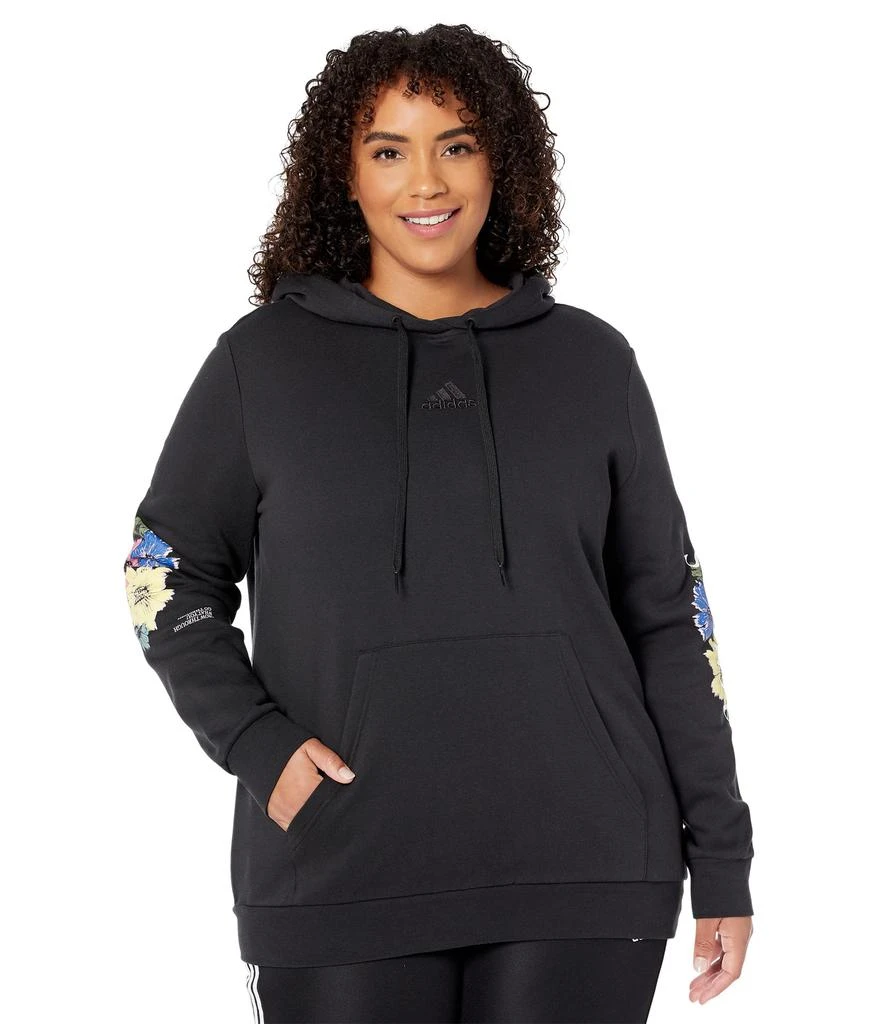 商品Adidas|Plus Size Floral Graphic Hoodie,价格¥283,第1张图片