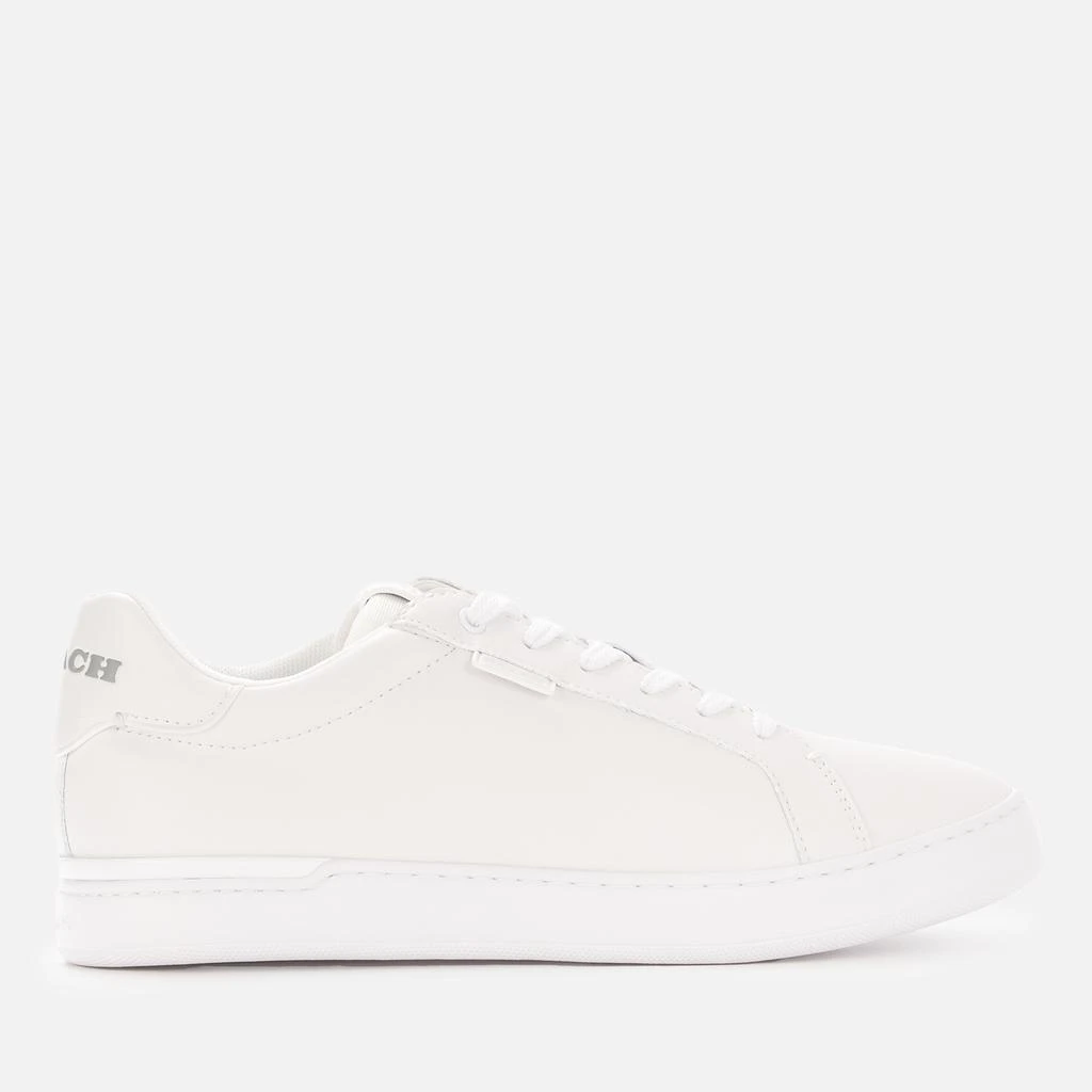 商品Coach|Coach Men's Lowline Leather Low Top Trainers - Optic White,价格¥623,第1张图片