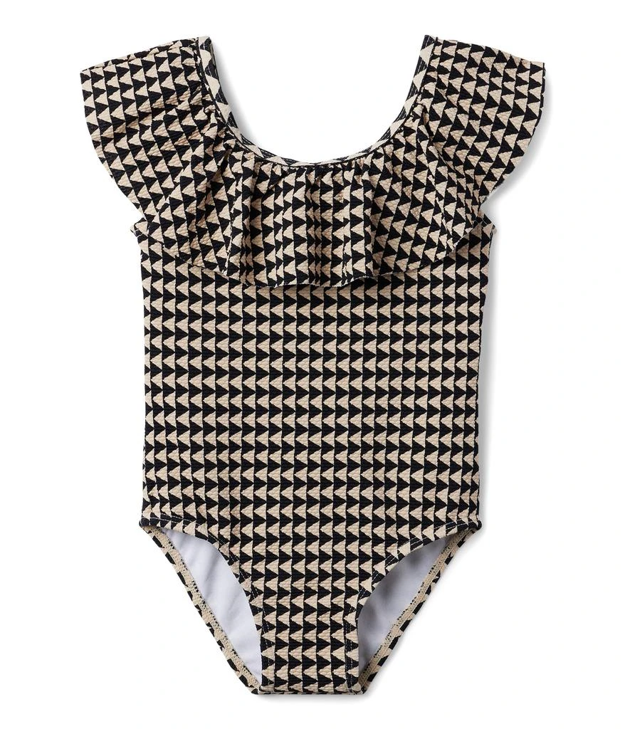 商品Janie and Jack|Textured Geo One-Piece Swimsuit (Toddler/Little Kids/Big Kids),价格¥231,第1张图片