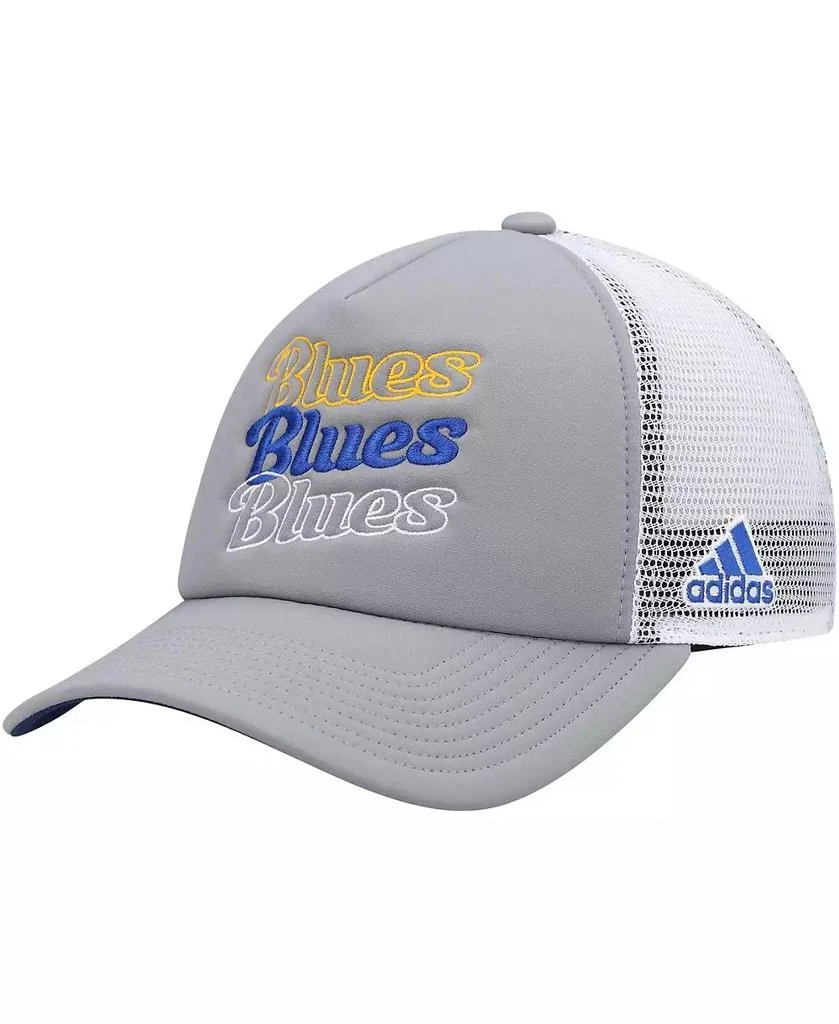 商品Adidas|Women's Gray, White St. Louis Blues Foam Trucker Snapback Hat,价格¥229,第2张图片详细描述