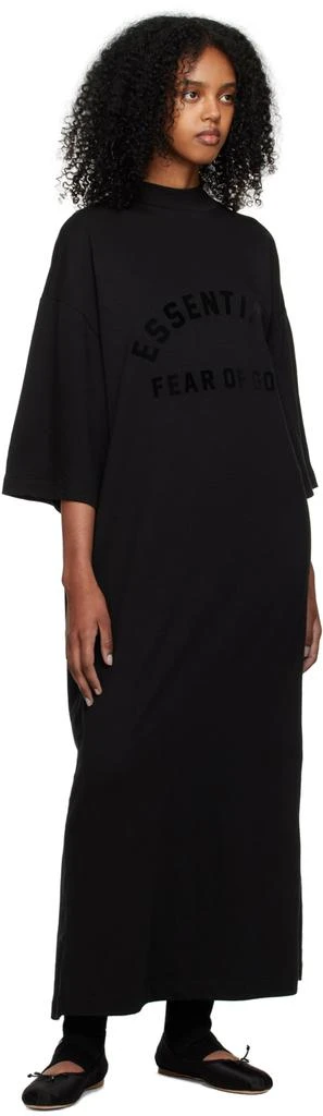 商品Essentials|Black 3/4 Sleeve Midi Dress,价格¥479,第4张图片详细描述