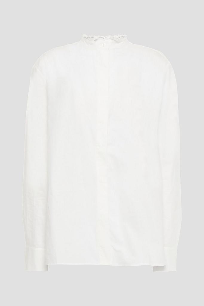 Carlina embellished cotton-poplin blouse商品第3张图片规格展示