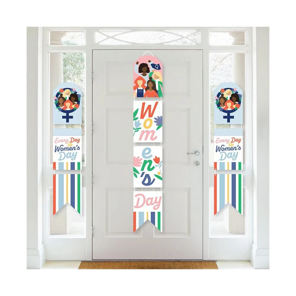 商品Big Dot of Happiness|Women's Day - Vertical Paper Banners Feminist Party Wall Kit - Indoor Door Decor,价格¥157,第1张图片