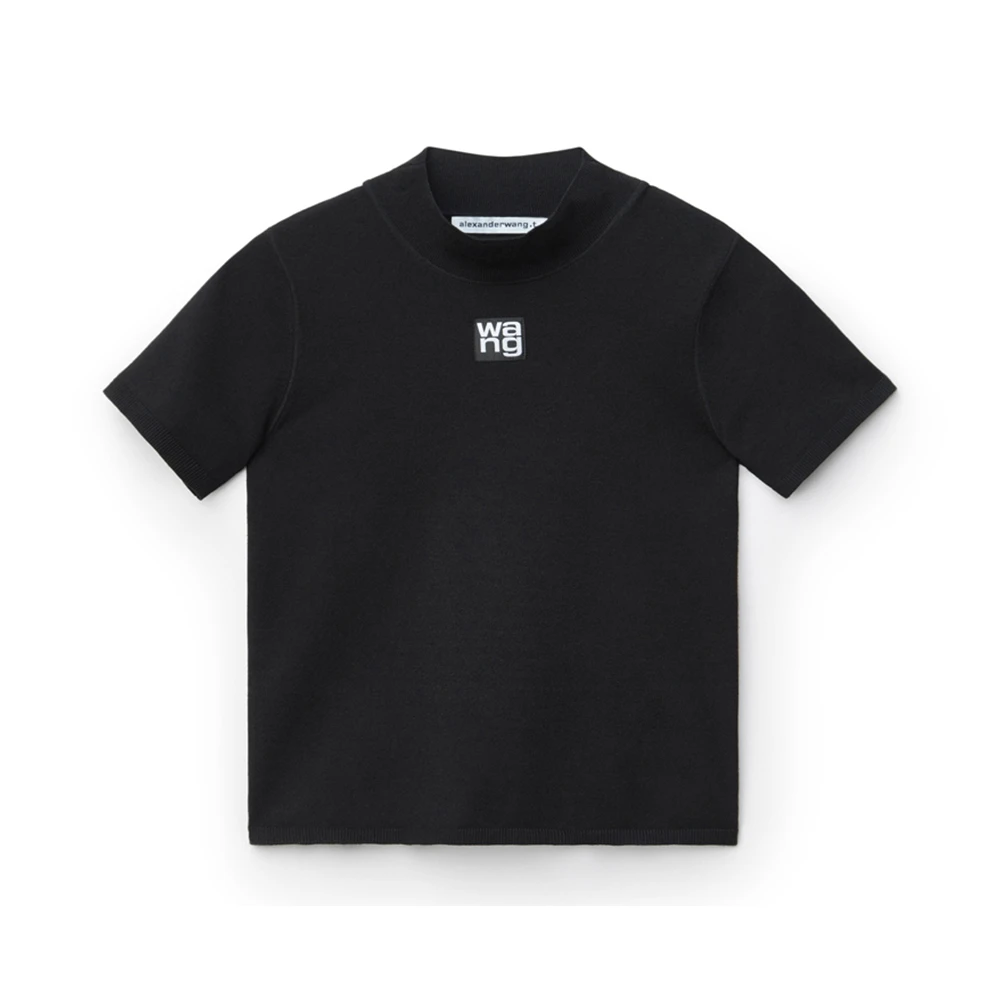 商品Alexander Wang|ALEXANDER WANG 黑色女士T恤 4KC2191008-001,价格¥1569,第1张图片