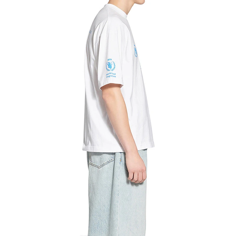 商品Balenciaga|【预售3-7天】巴黎世家 WFP系列 男士白色纯棉艺术画印花短袖T恤612966TMVL29086,价格¥3309,第6张图片详细描述