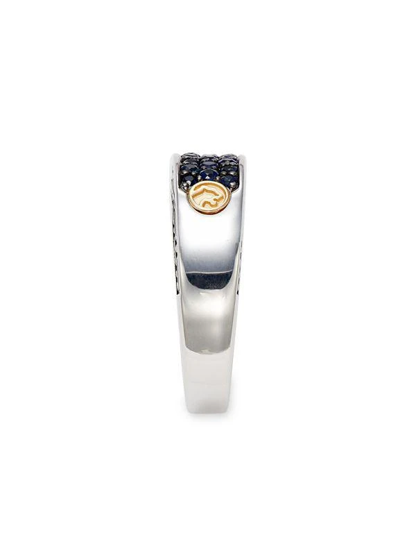 商品Effy|​Sterling Silver, 18K Yellow Gold & Sapphire Band Ring,价格¥3326,第4张图片详细描述