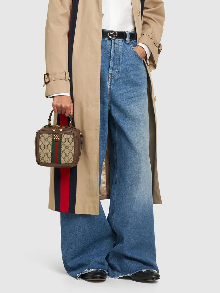 商品Gucci|Mini Ophidia Gg Canvas Top Handle Bag,价格¥14536,第1张图片
