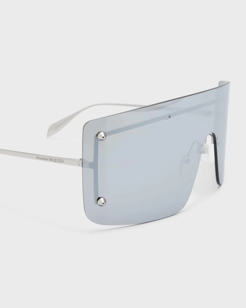 商品Alexander McQueen|Studded Zinc Alloy Shield Sunglasses,价格¥4523,第4张图片详细描述