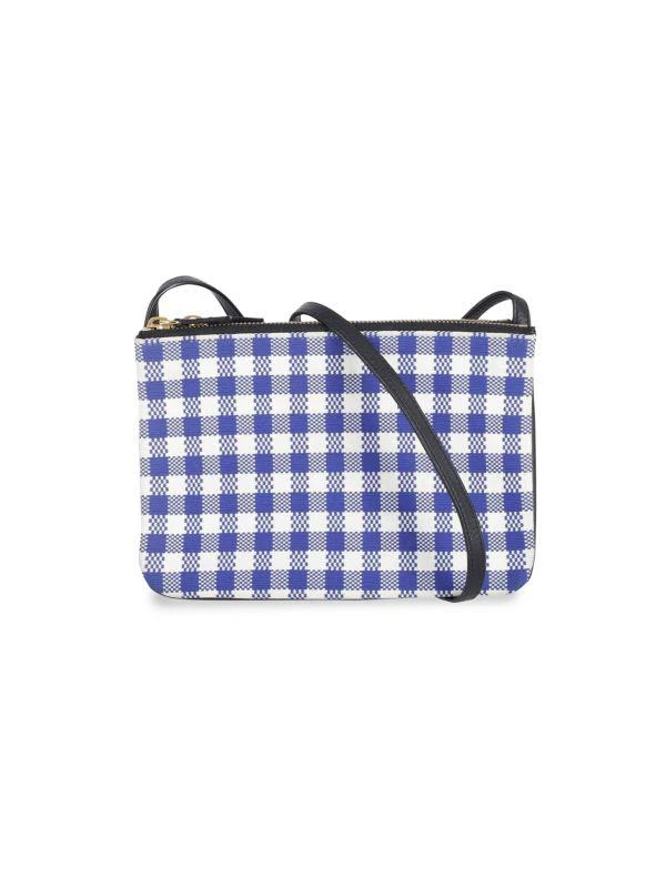 商品[二手商品] Celine|Celine Trio Gingham Crossbody Bag In Blue And White Cotton,价格¥7724,第2张图片详细描述