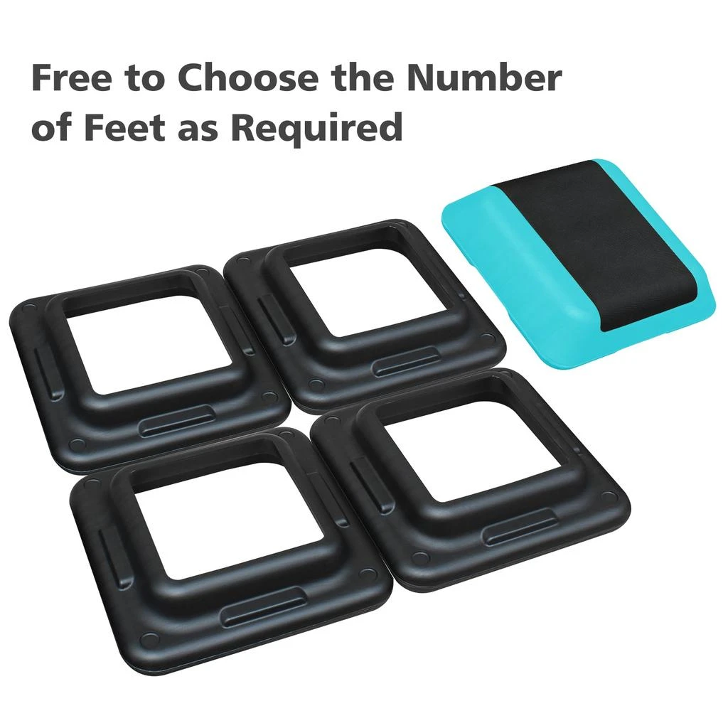 商品Streamdale Furniture|Streamdale Height-Adjustable Step Aerobics Platform Fitness Equipment Stepper Trainer Exercise Step Platform with 4 Riser Green,价格¥797,第4张图片详细描述