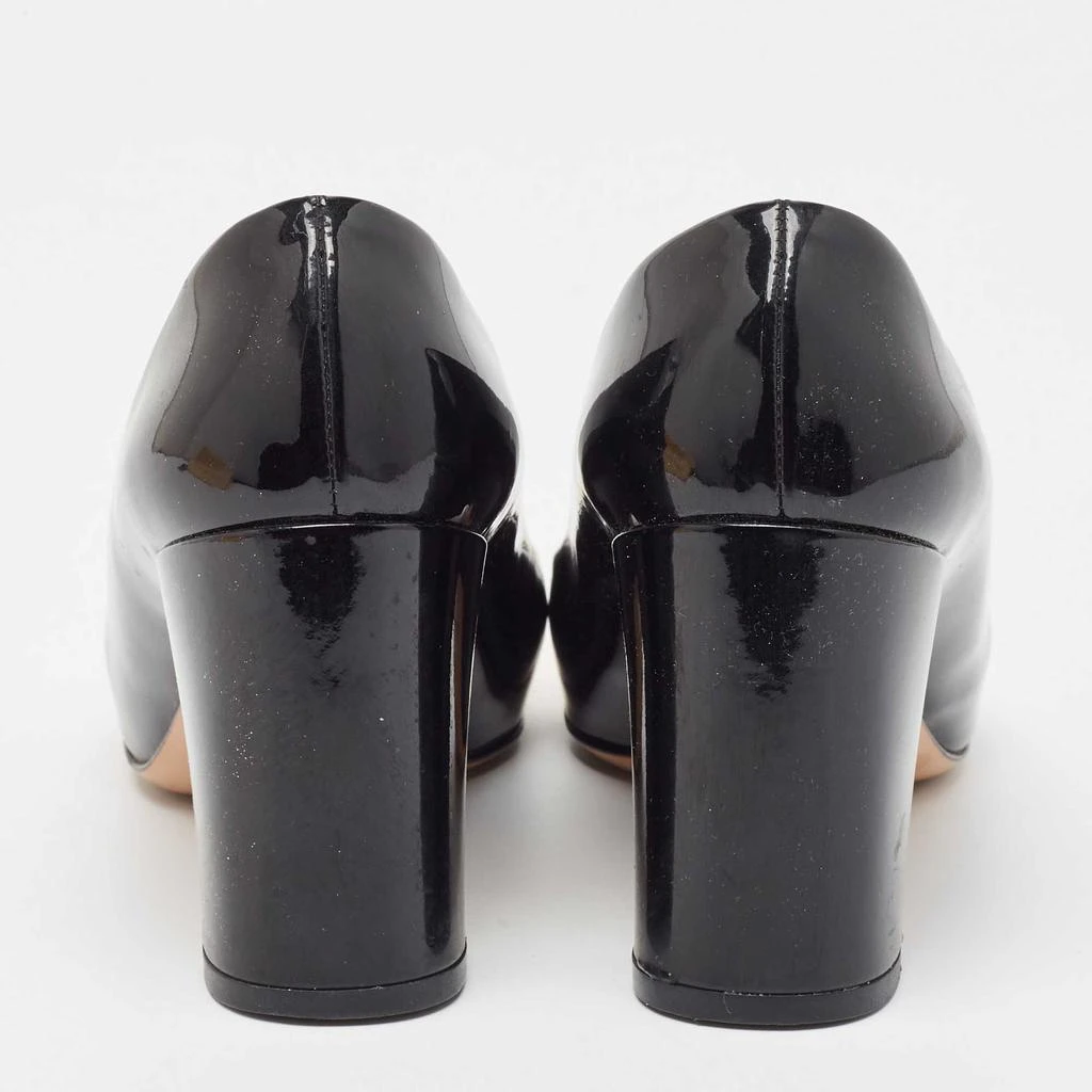 商品[二手商品] Louis Vuitton|Louis Vuitton Black Patent Leather Gold Plate Block Heel Pumps Size 36,价格¥1571,第5张图片详细描述