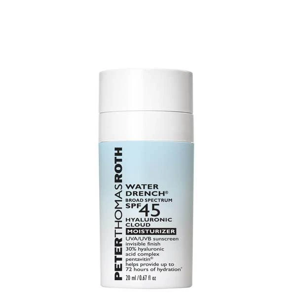 商品Peter Thomas Roth|Peter Thomas Roth Water Drench Hyaluronic Cloud Moisturizer Travel Size SPF45 20ml,价格¥187,第1张图片