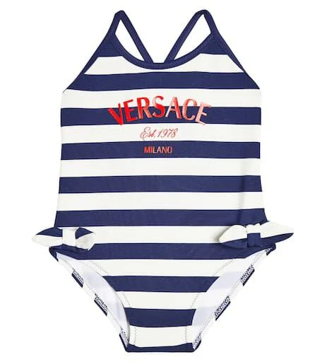 商品Versace|Baby logo striped swimsuit,价格¥1026,第1张图片详细描述