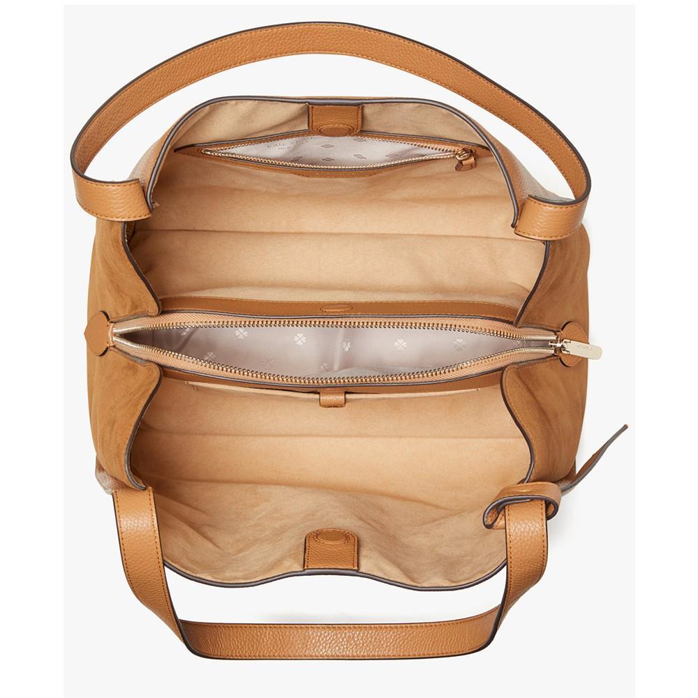 商品Kate Spade|Knott Pebbled and Suede Leather Shoulder Bag,价格¥2974,第4张图片详细描述