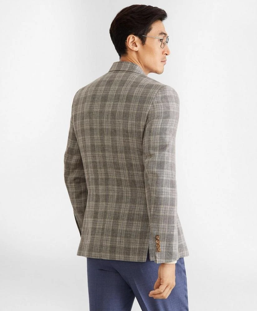 商品Brooks Brothers|Regent Fit Double-Breasted Check Sport Coat,价格¥1629,第5张图片详细描述