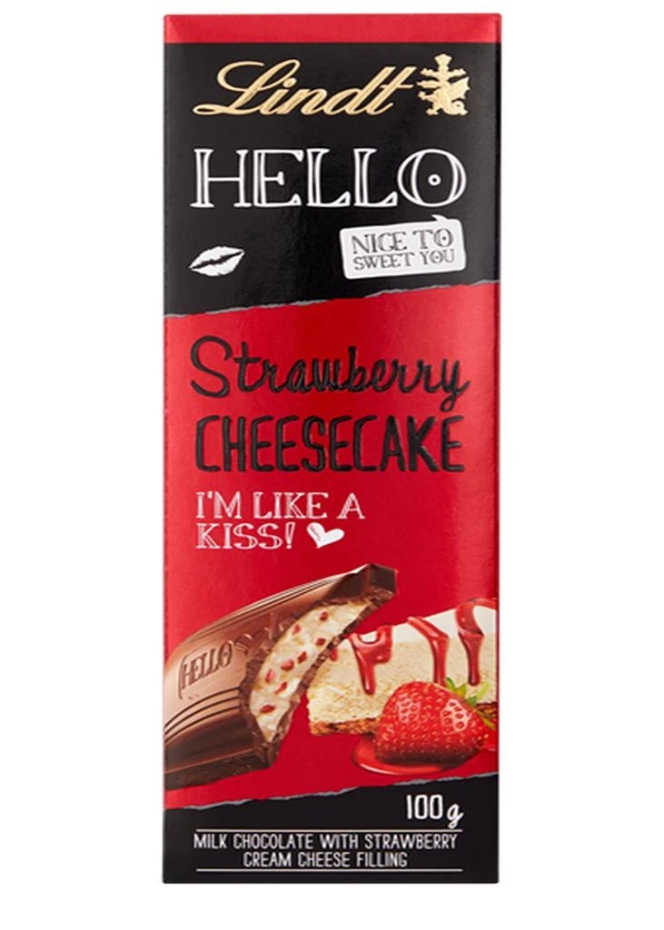 商品LINDT|Hello Strawberry Cheesecake Milk Chocolate Bar 100g,价格¥31,第1张图片