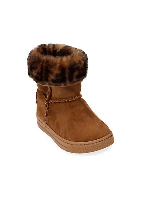 商品Fendi|Baby's & Little Kids Logo Shearling Boots,价格¥7860,第1张图片