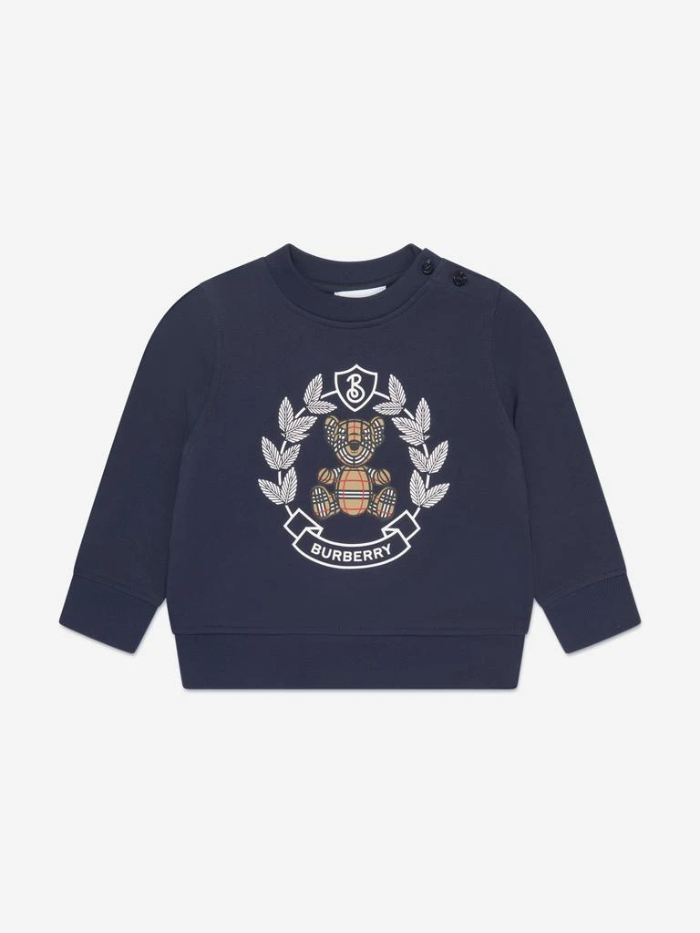 商品Burberry|Baby Girls Crest Sweatshirt in Blue,价格¥2213,第1张图片