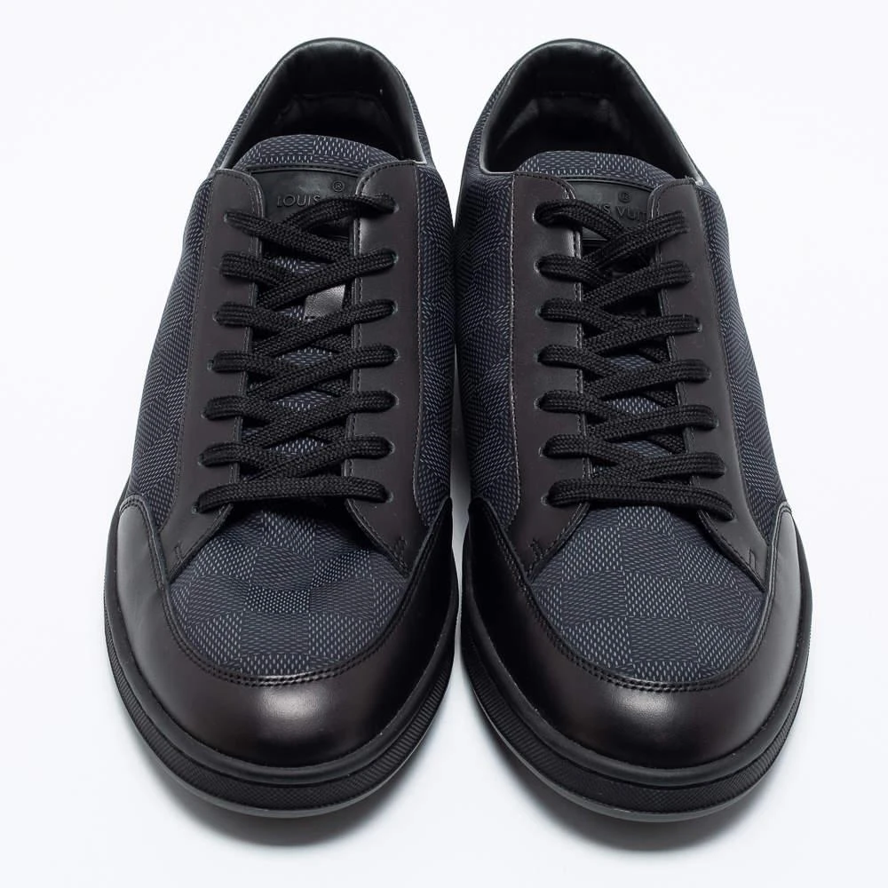 商品[二手商品] Louis Vuitton|Louis Vuitton Graphite/Black Damier Nylon and Leather Offshore Low-Top Sneakers Size 41.5,价格¥5235,第3张图片详细描述