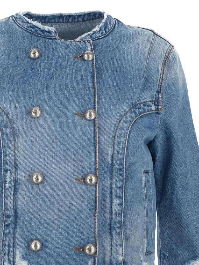 商品ERMANNO|Ermanno Scervino Double-breasted Denim Jacket,价格¥6267,第3张图片详细描述