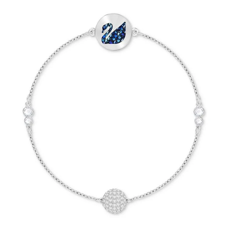 商品Swarovski|Remix Collection Silver-Tone Crystal Swan & Orb Magnetic Flex Bracelet,价格¥592,第1张图片