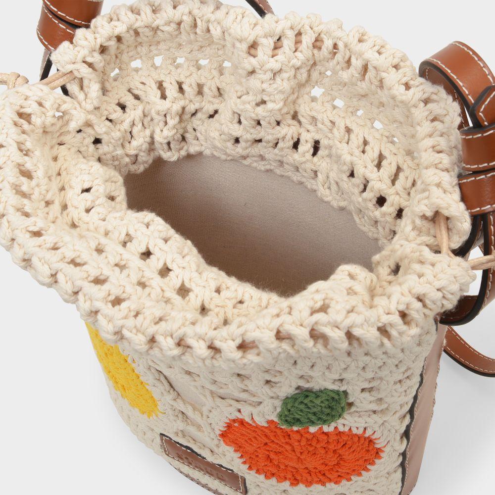 Fruit Crochet Anita Bucket Bag in Multi Canvas商品第4张图片规格展示