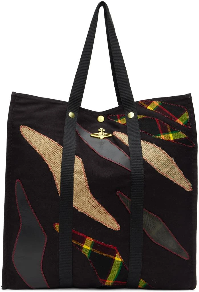 商品Vivienne Westwood|Black Carpenter Appliqué Tote,价格¥2253,第1张图片