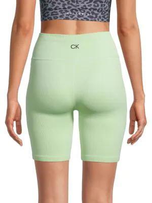商品Calvin Klein|High-Rise Ribbed Bike Shorts,价格¥111,第4张图片详细描述