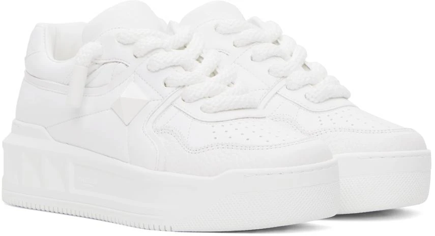 商品Valentino|White One Stud XL Nappa Leather Sneakers,价格¥6045,第4张图片详细描述