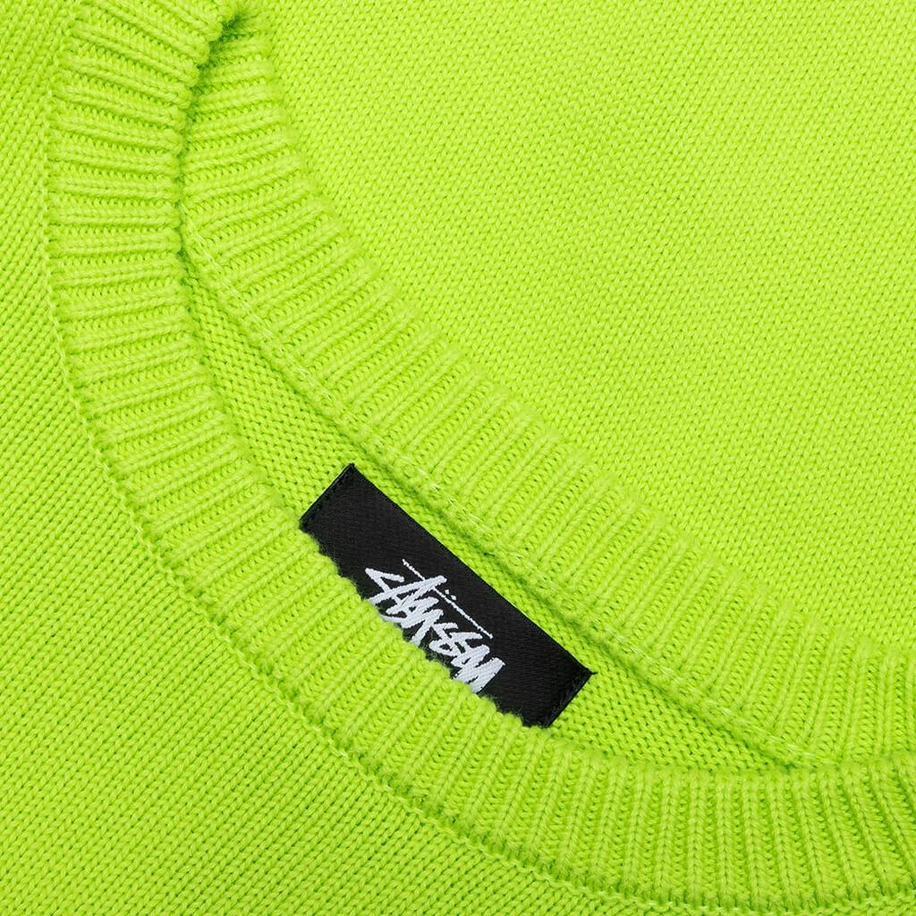 商品STUSSY|Stussy SS-Link Sweater - Lime,价格¥1139,第3张图片详细描述