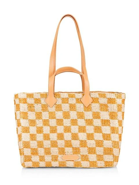 商品Poolside|Tropical Check Beach Tote,价格¥1210,第1张图片