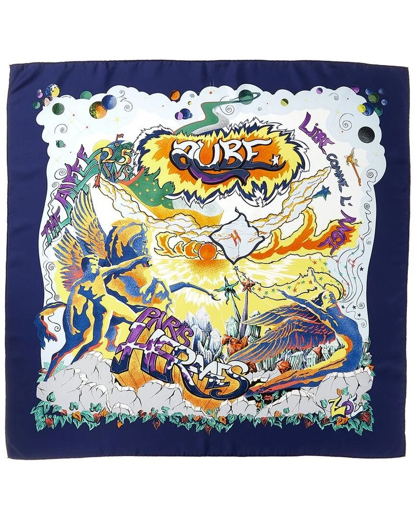 商品[二手商品] Hermes|Hermes "Aube Libre Comme L'Ange," by Zoe Pauwels Silk Scarf (Authentic,价格¥2363,第1张图片