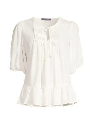 商品Tommy Hilfiger|Pintuck Peplum Blouse,价格¥160,第3张图片详细描述