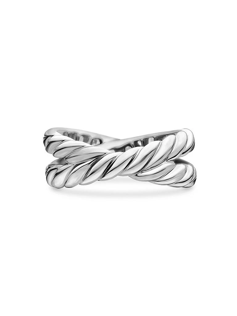 DY Crossover Band Ring in Platinum 商品