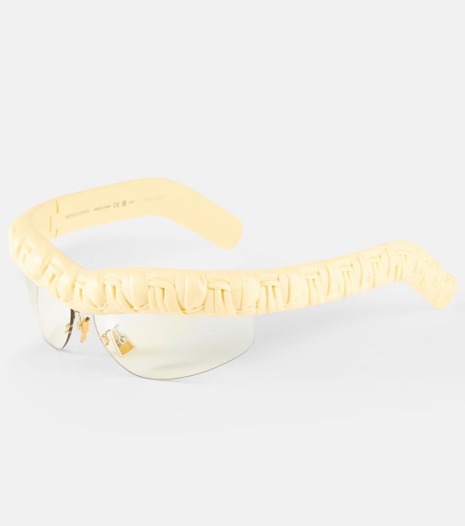 商品Bottega Veneta|Pleat Wraparound oval sunglasses,价格¥3760,第5张图片详细描述