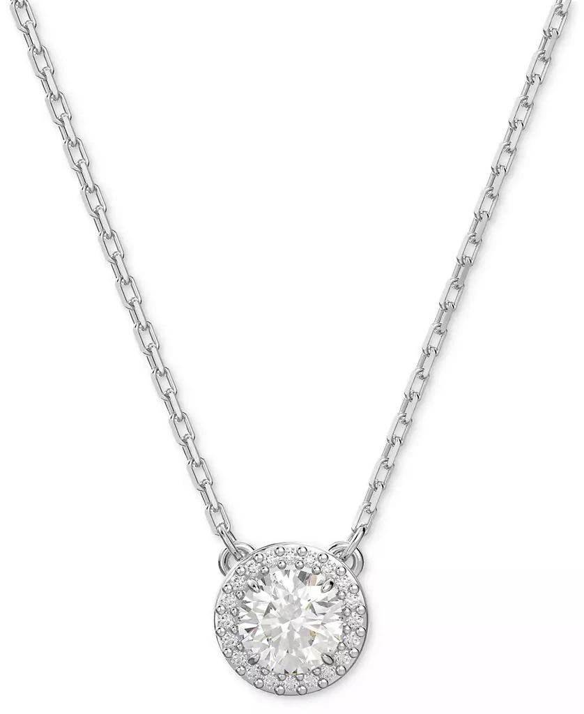商品Swarovski|Silver-Tone Constella Crystal Pendant Necklace, 14-7/8" + 3" extender,价格¥958,第1张图片