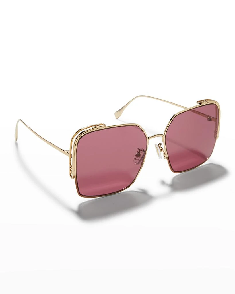 商品Fendi|Padlock Square Metal Sunglasses,价格¥3703,第1张图片