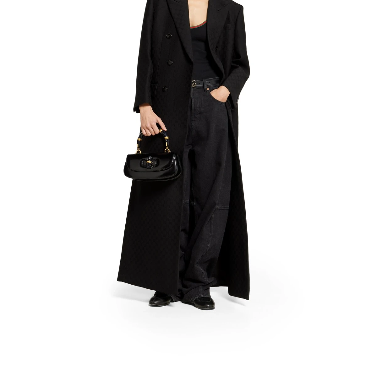 【预售】 古驰 25春夏 女士 手提包 GUCCI BAMBOO DIVA系列中号手袋 827750 AAEVT 1000  商品