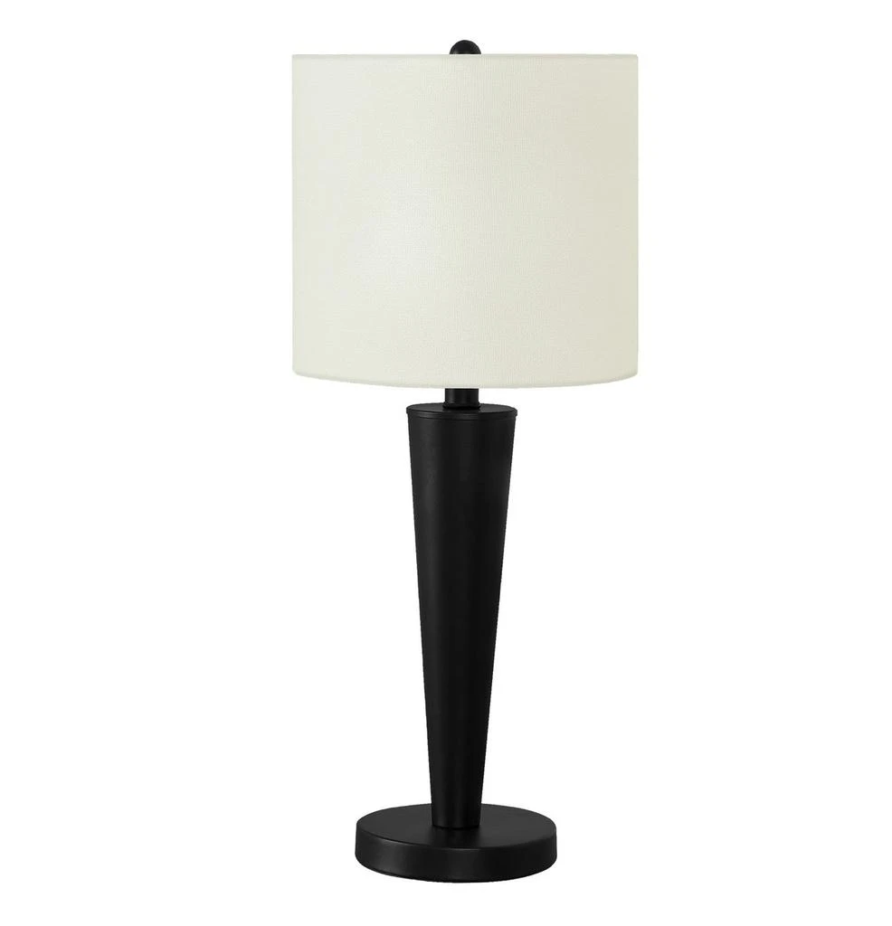 商品Homezia|Set of Two 24" Black Metal Candlestick USB Table Lamps With Ivory Drum Shade,价格¥1606,第1张图片