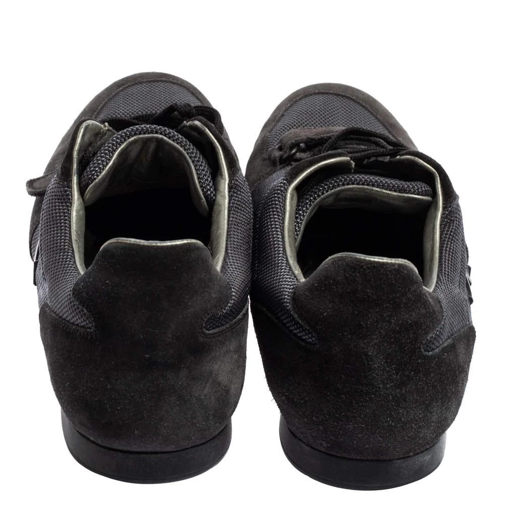 商品[二手商品] Louis Vuitton|Louis Vuitton Navy Blue  Suede And Fabric Trainers Low Top Sneakers Size 40.5,价格¥2131,第5张图片详细描述