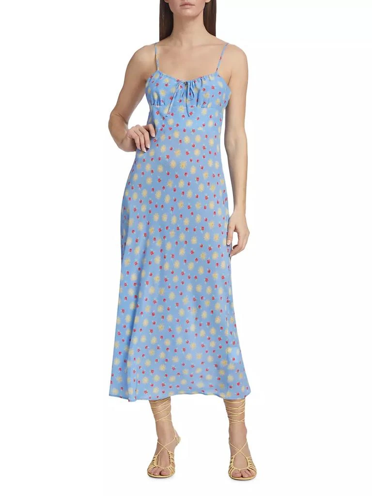 商品Rixo|Lanie Sleeveless Floral Midi-Dress,价格¥986,第2张图片详细描述