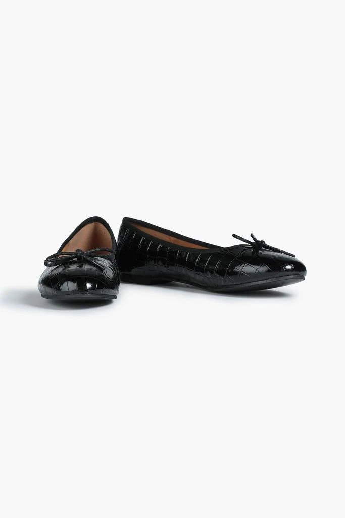 商品French Sole|Amelia croc-effect patent-leather ballet flats,价格¥811,第2张图片详细描述