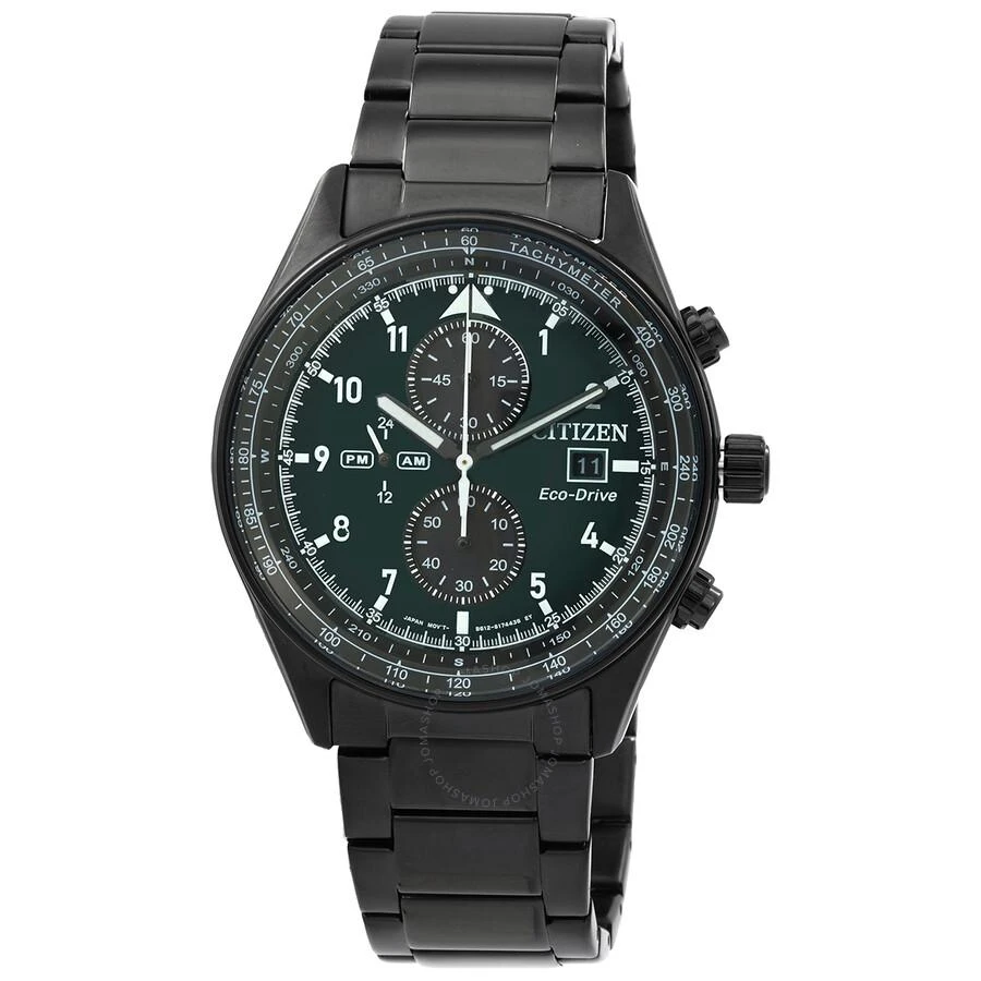 商品Citizen|Eco-Drive Chronograph Green Dial Men's Watch CA0775-87X,价格¥1477,第1张图片