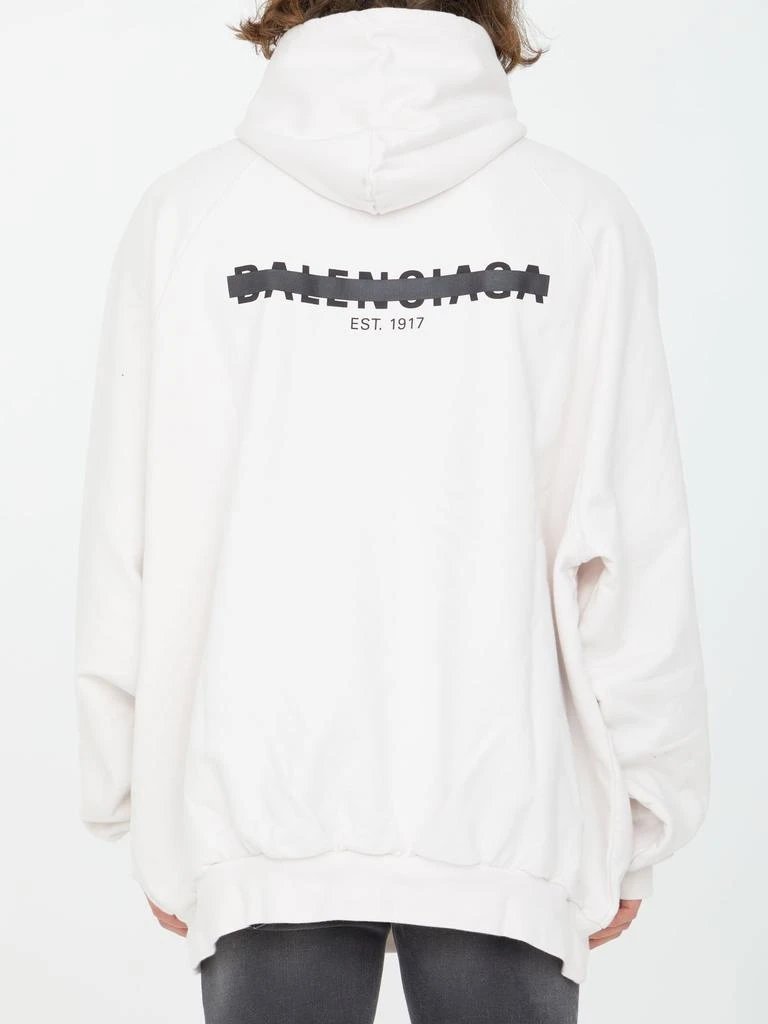 商品Balenciaga|Balenciaga White Hoodie With Logo,价格¥4868,第4张图片详细描述