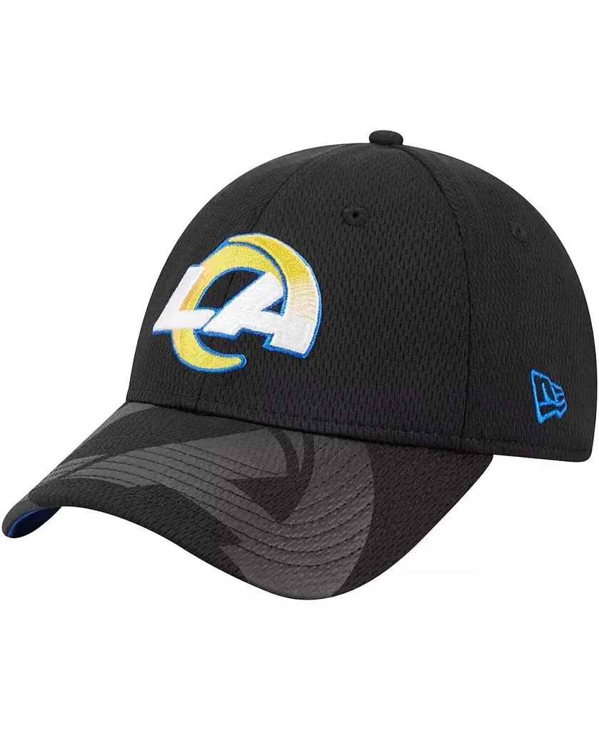 商品New Era|Men's Black Los Angeles Rams Top Visor 9FORTY Adjustable Hat,价格¥240,第1张图片