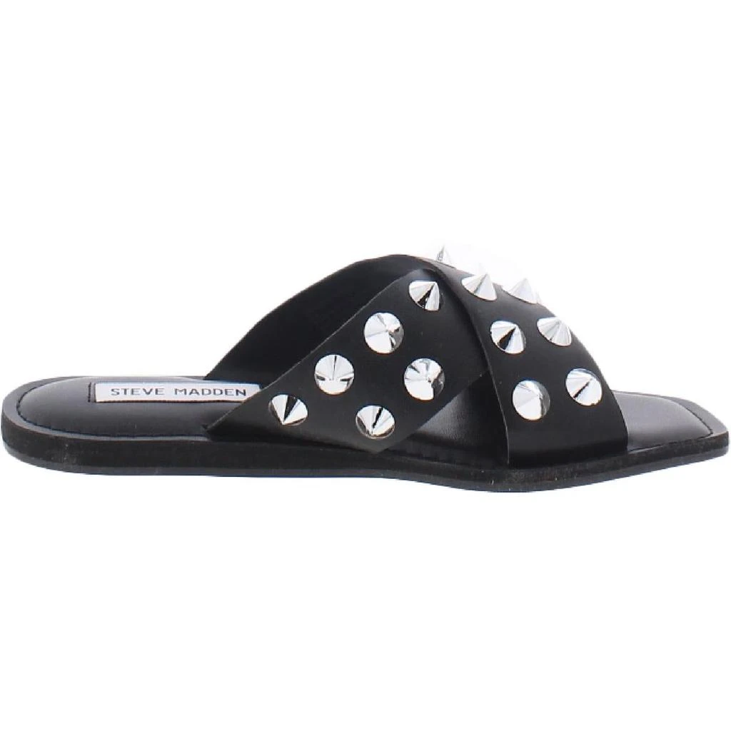 商品Steve Madden|Steve Madden Womens Cross Faux Leather Studded Flat Sandals,价格¥108,第4张图片详细描述