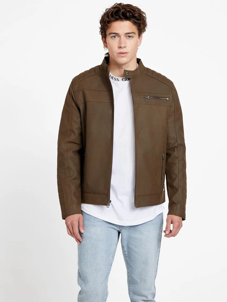 商品Guess Factory|Paxton Faux-Suede Moto Jacket,价格¥665,第5张图片详细描述