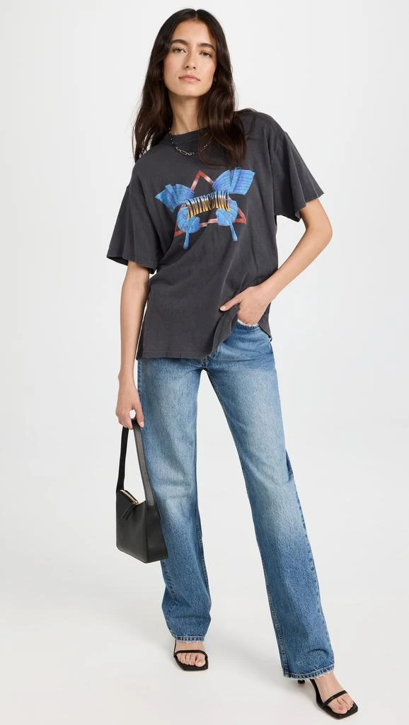 商品ANINE BING|ANINE BING Lili 蝴蝶 T 恤 - 水洗黑色,价格¥748,第5张图片详细描述