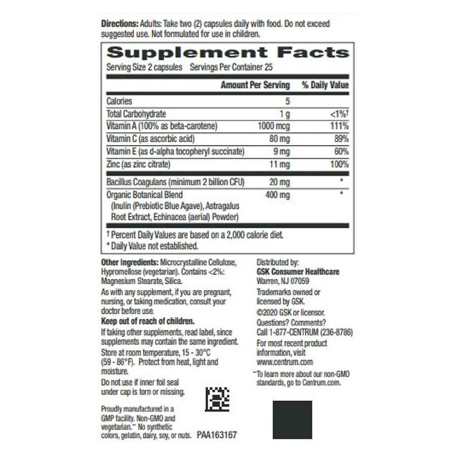 商品Centrum|免疫和消化补充剂 ,价格¥142,第4张图片详细描述